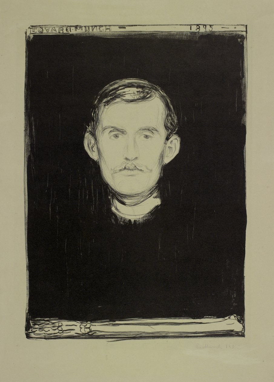 Self Portrait, 1895 by Edvard Munch