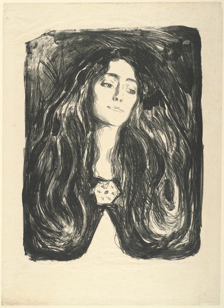 The Brooch. Eva Mudocci by Edvard Munch