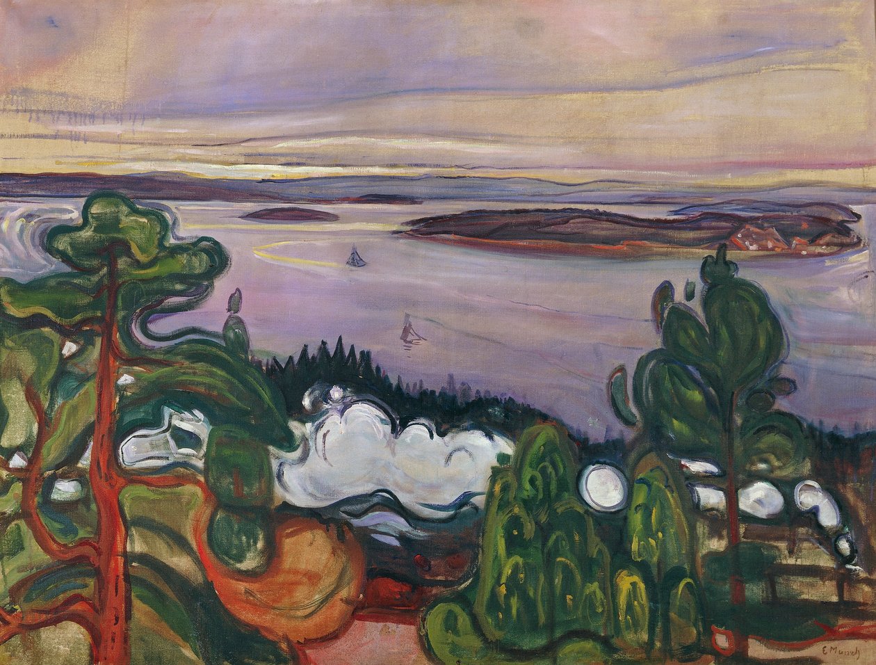 Train smoke by Edvard Munch