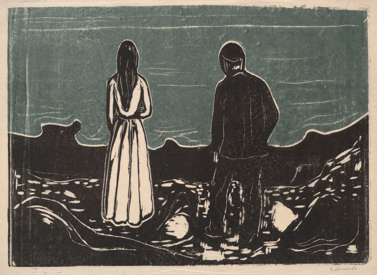 Two People, The Lonely Ones, 1899 by Edvard Munch