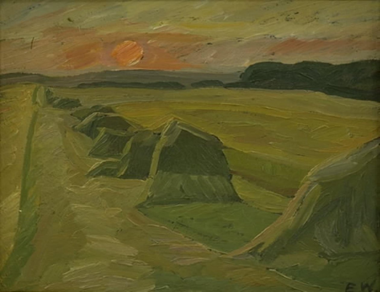 Landscape with Haystacks by Edvard Weie