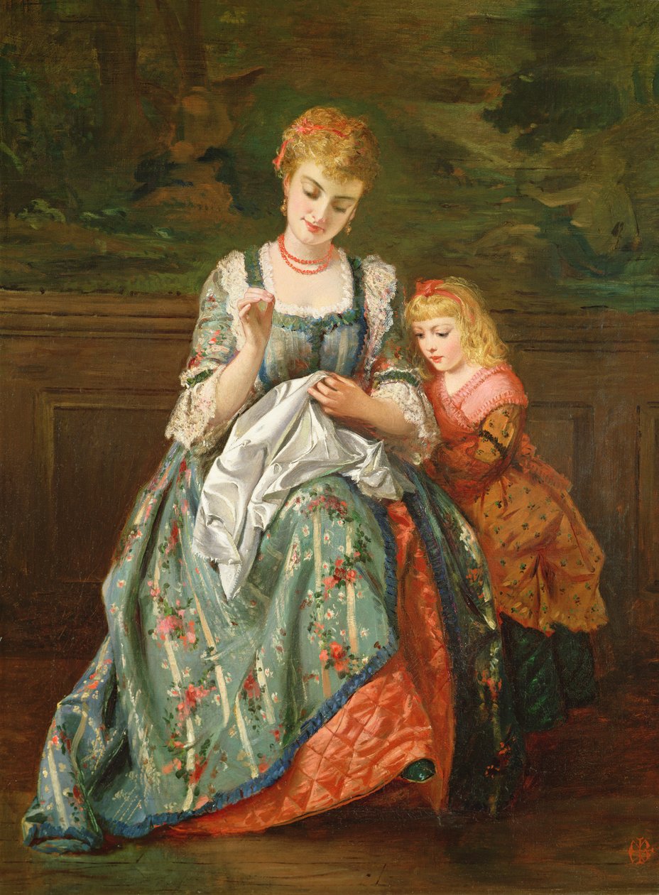 The Sewing Lesson by Edward Charles Barnes
