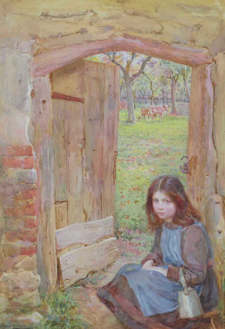 At the Orchard Gate by Edward Clegg Wilkinson