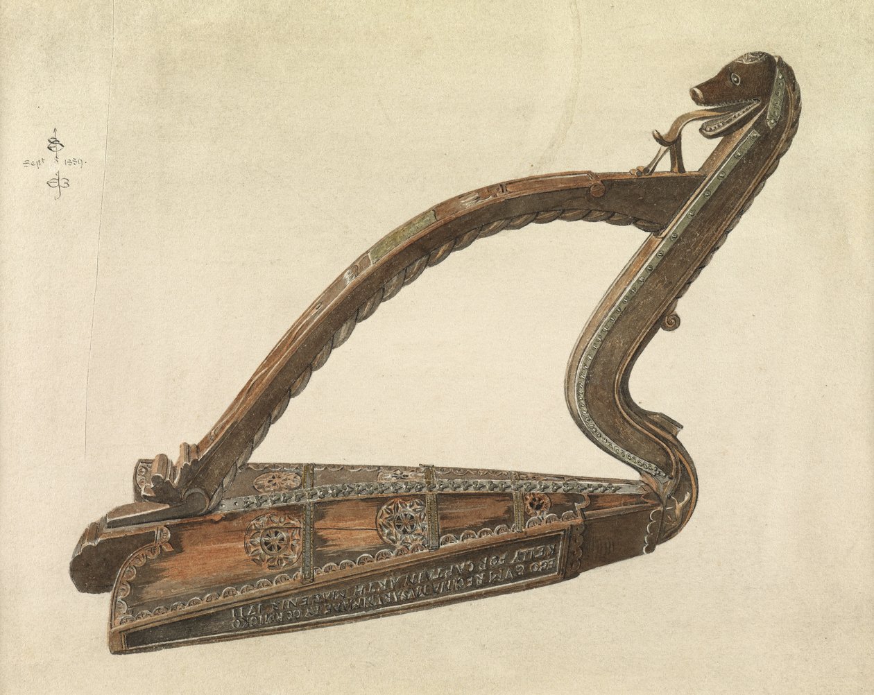 Irish Harp by Edward Burne Jones