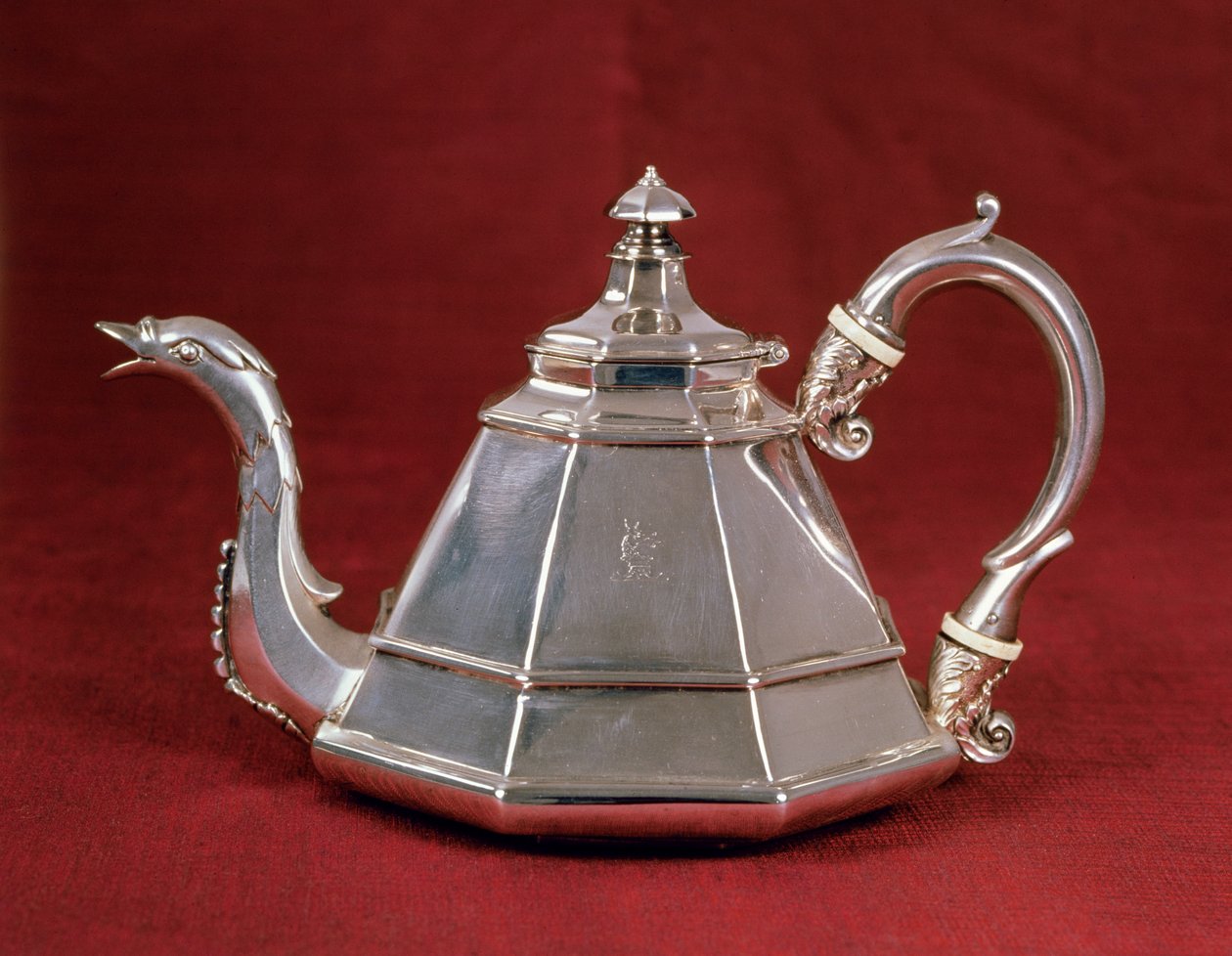 Teapot, Probably Based on an Early 18th Century Dutch Example, London 1832 by Edward Farrell