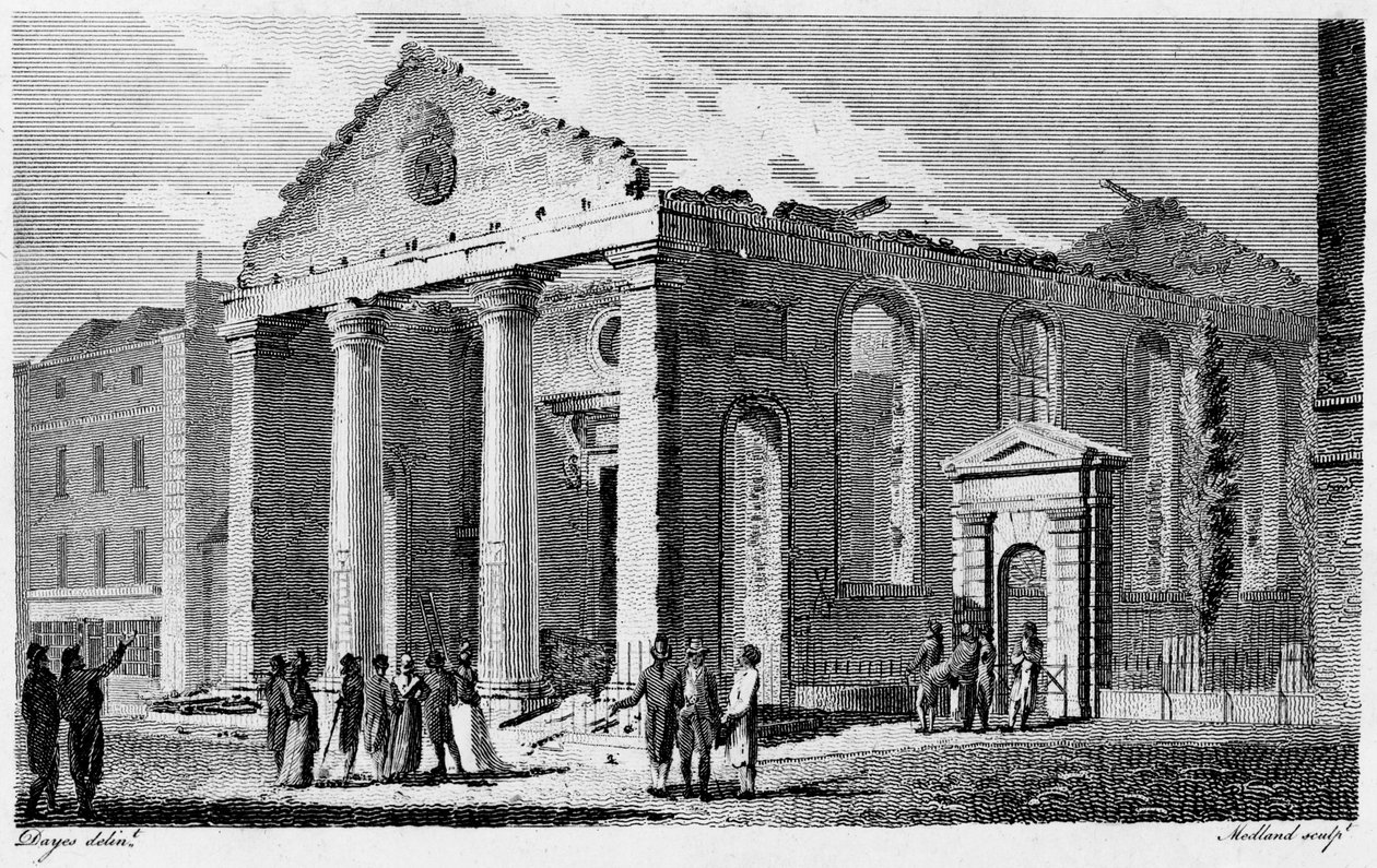 Ruins of St Paul Covent Garden by Edward (after) Dayes