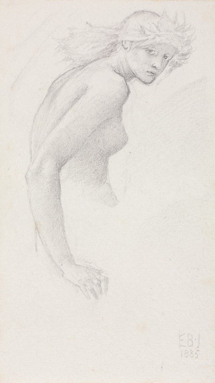 Study of a Female Figure by Edward Burne Jones
