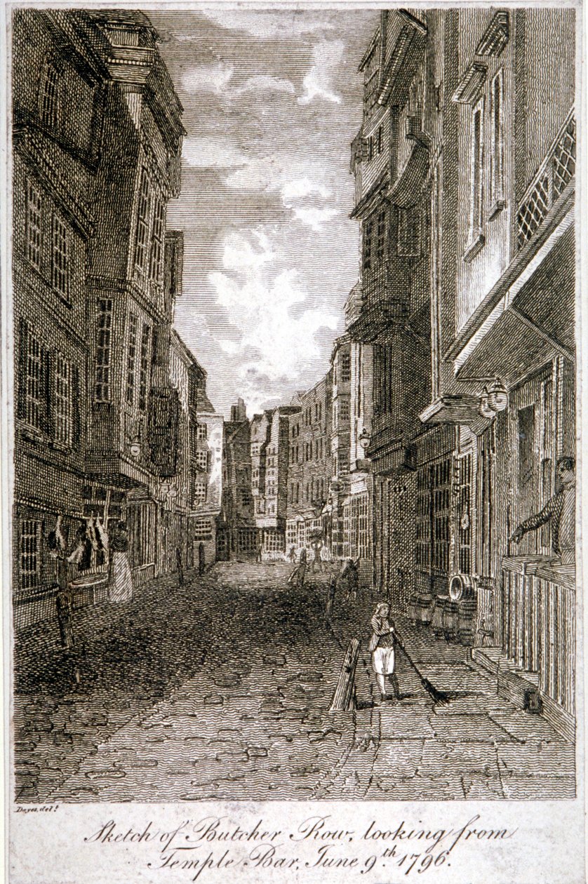 Butcher Row, Westminster, London, 1796 by Edward Dayes