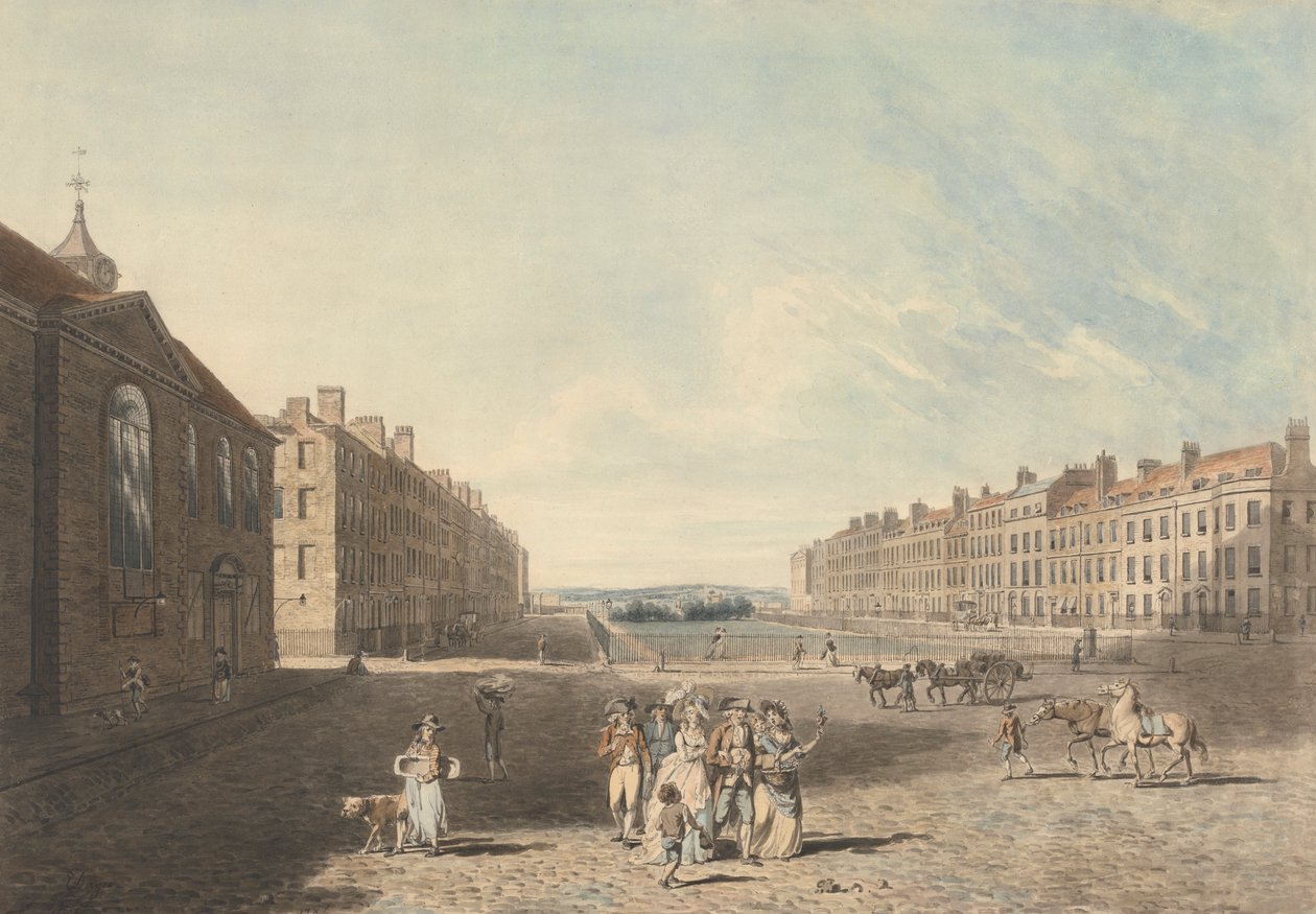 Queen Square, London by Edward Dayes