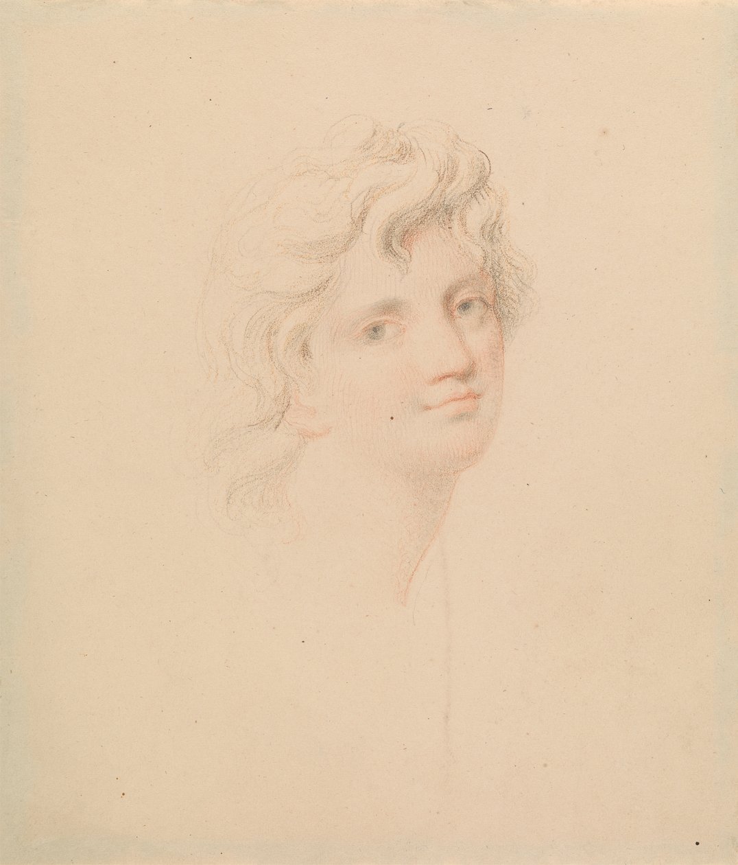 Study of Female Head by Edward Francis Burney