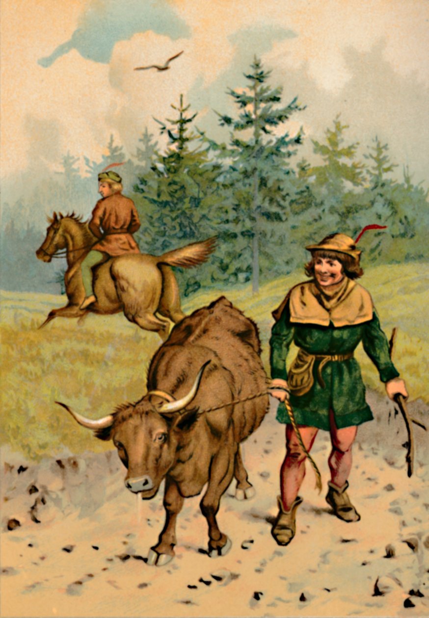 Hans and his Cow, 1901 by Edward Henry Wehnert