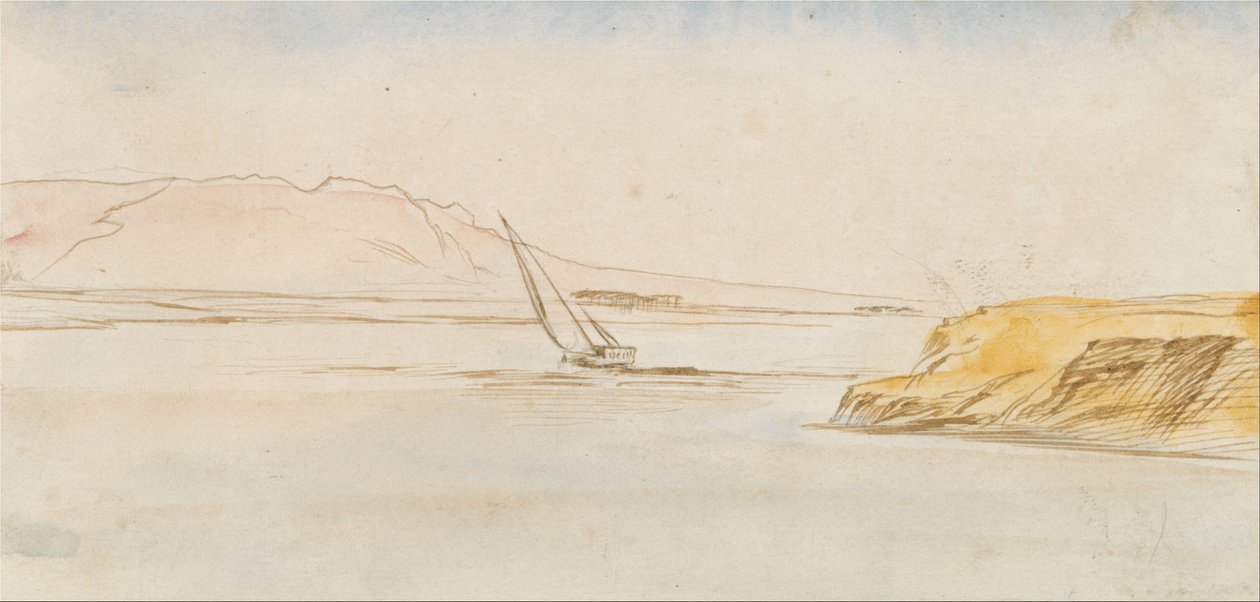 Boat on the Nile by Edward Lear