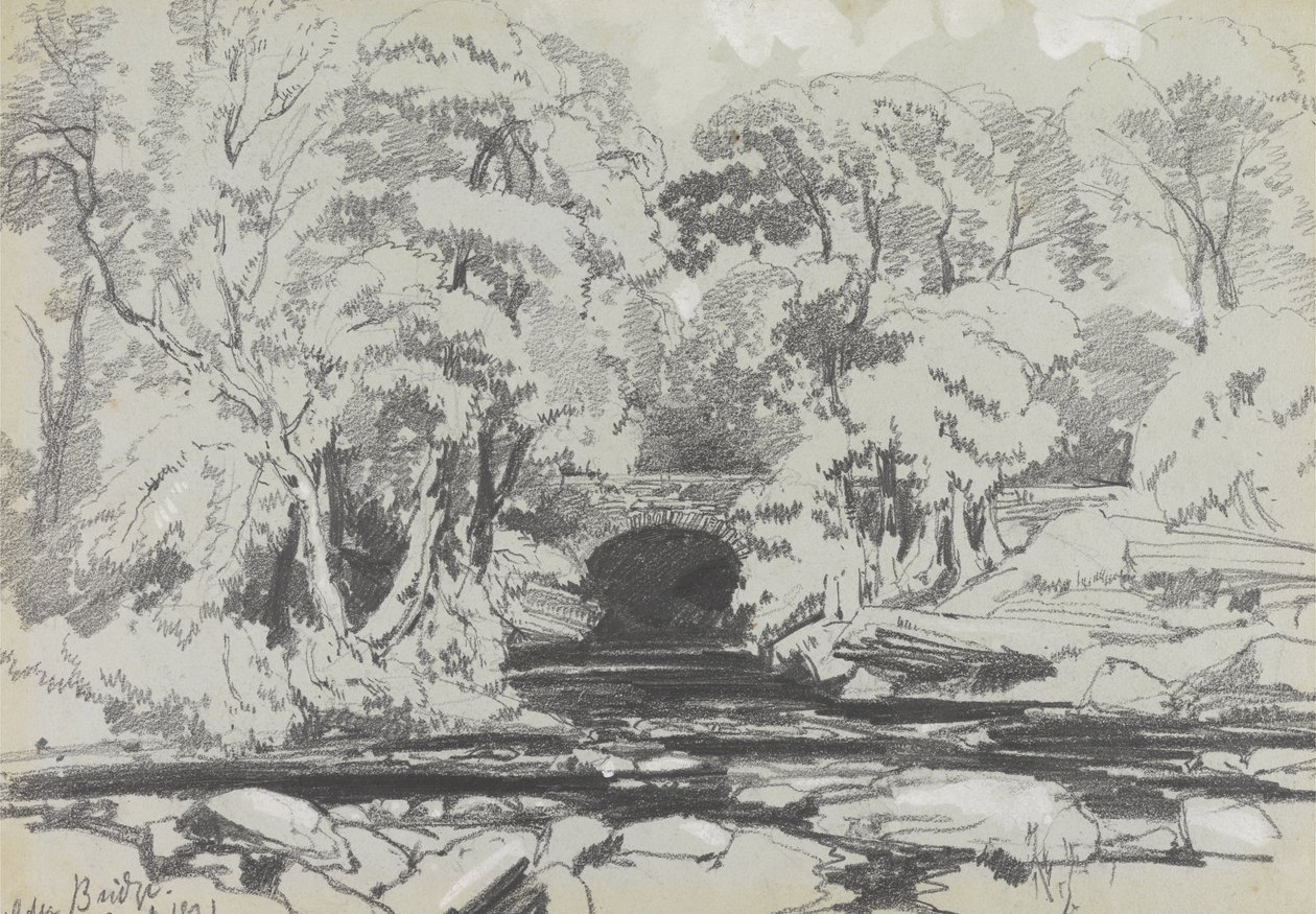 Calder Bridge by Edward Lear