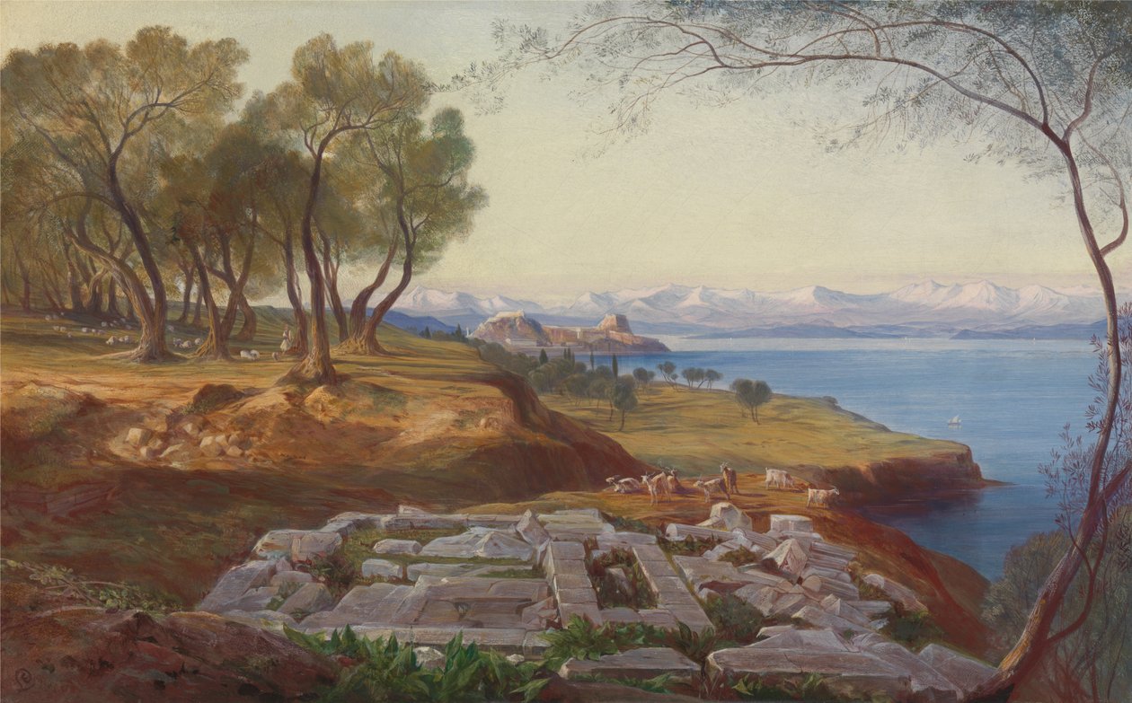 Corfu from Ascension by Edward Lear