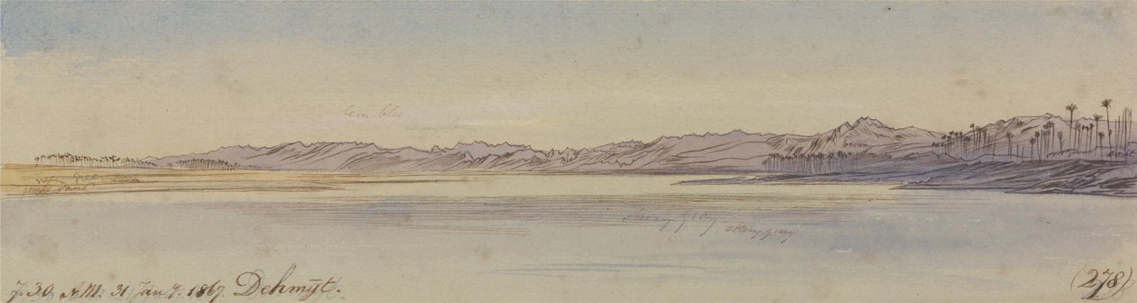 Dehmyt, 7:30 a.m., January 31, 1867 by Edward Lear