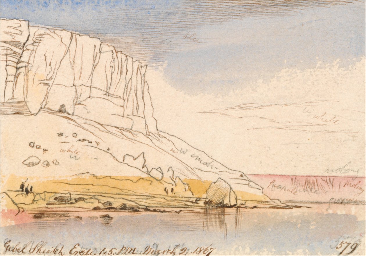 Gebel Sheikh Eredi by Edward Lear