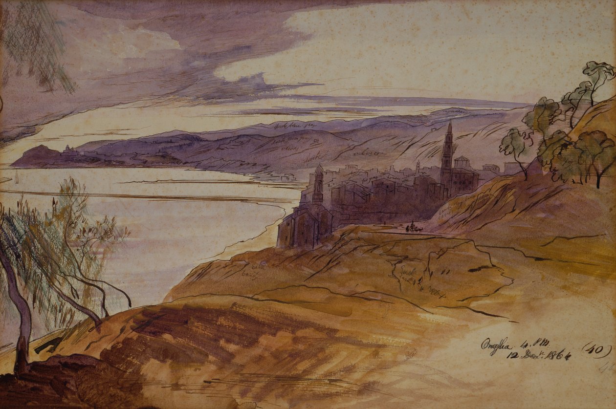 Oneglia by Edward Lear