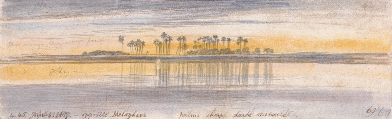 Opposite Melaghara by Edward Lear