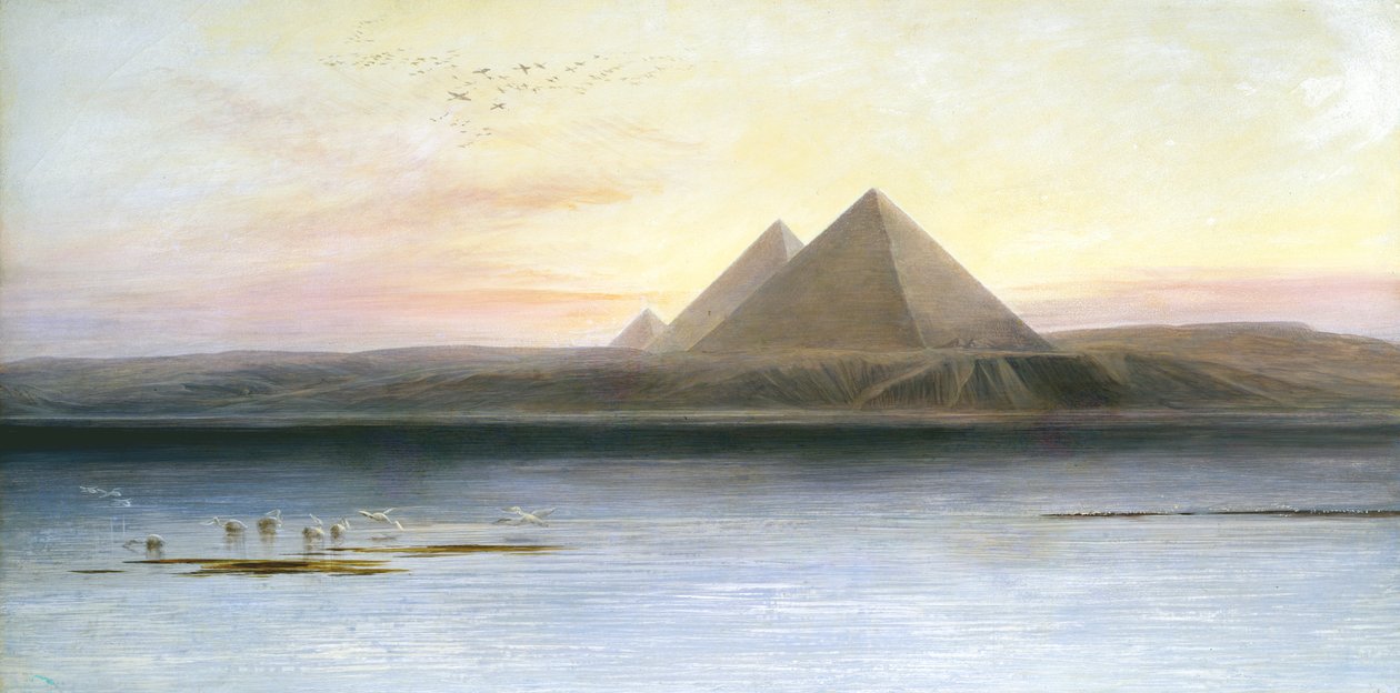 The Pyramids at Gizeh by Edward Lear