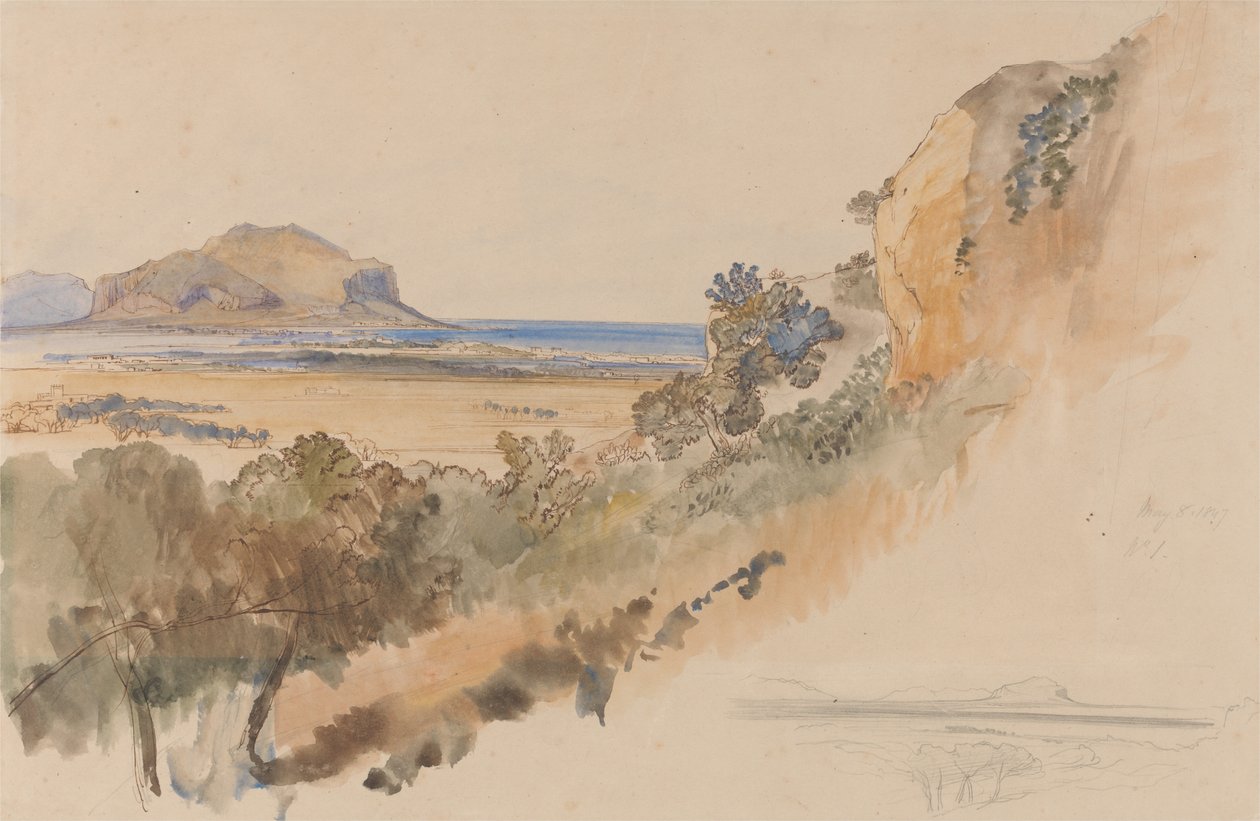View near Palermo by Edward Lear