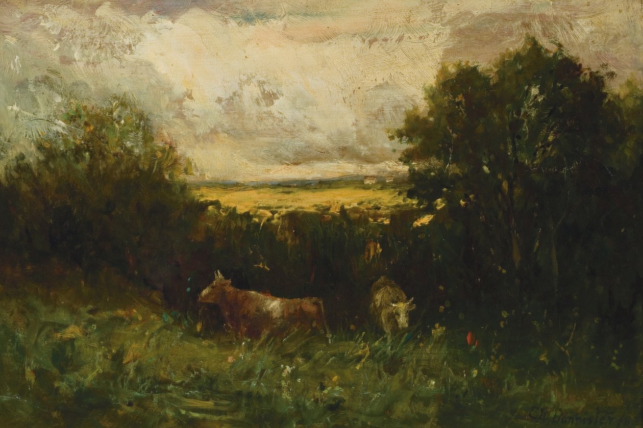 Landscape with Cattle by Edward Mitchell Bannister