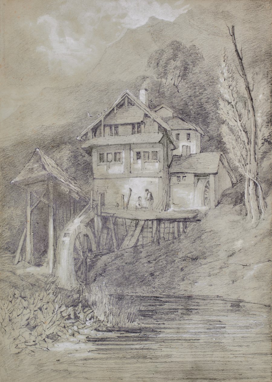 Landscape with Watermill by Edward Pretty