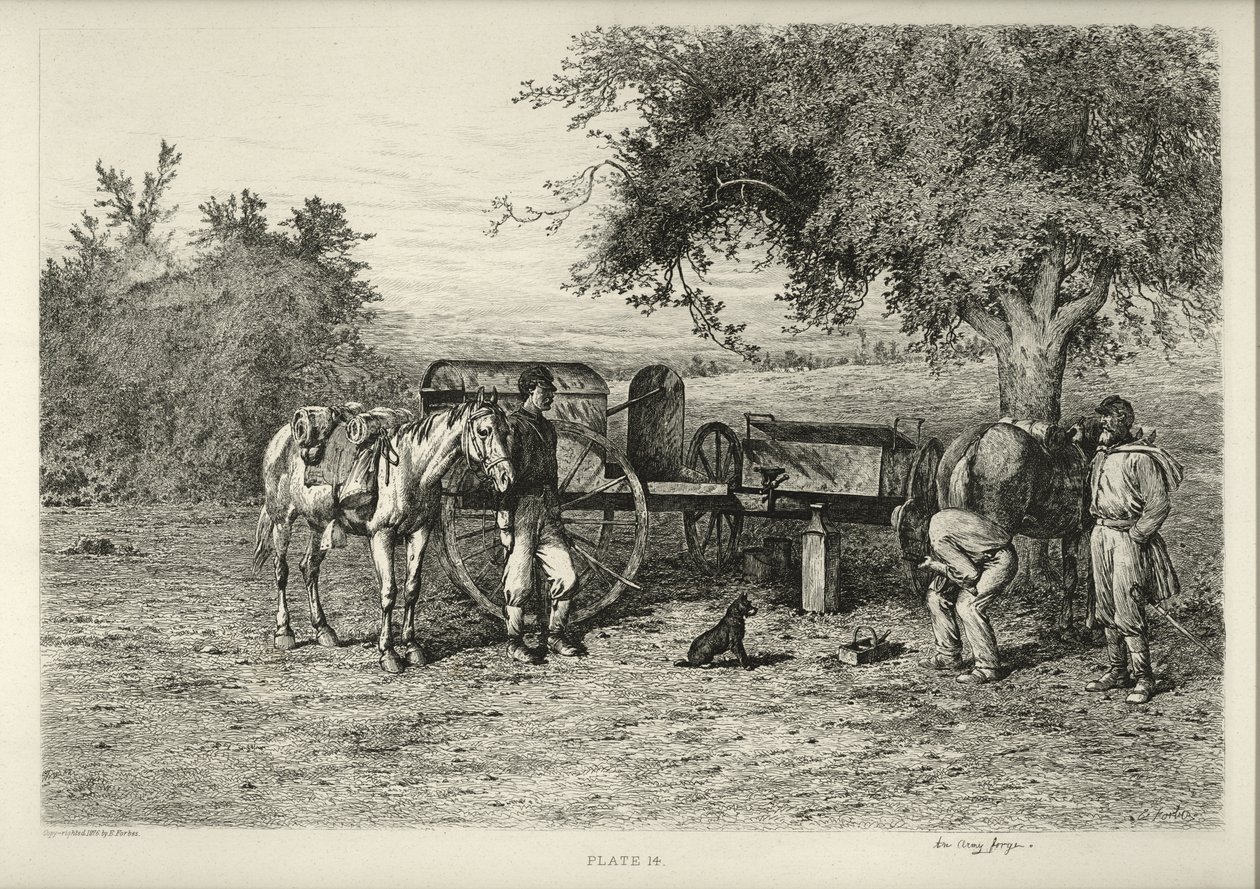 An Army Forge by Edwin Austin Forbes