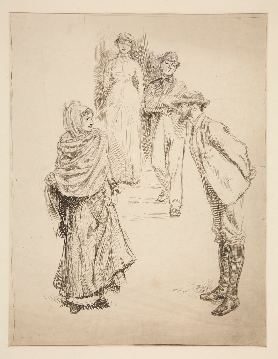 Figure Scene, study for by Edwin Austin Abbey