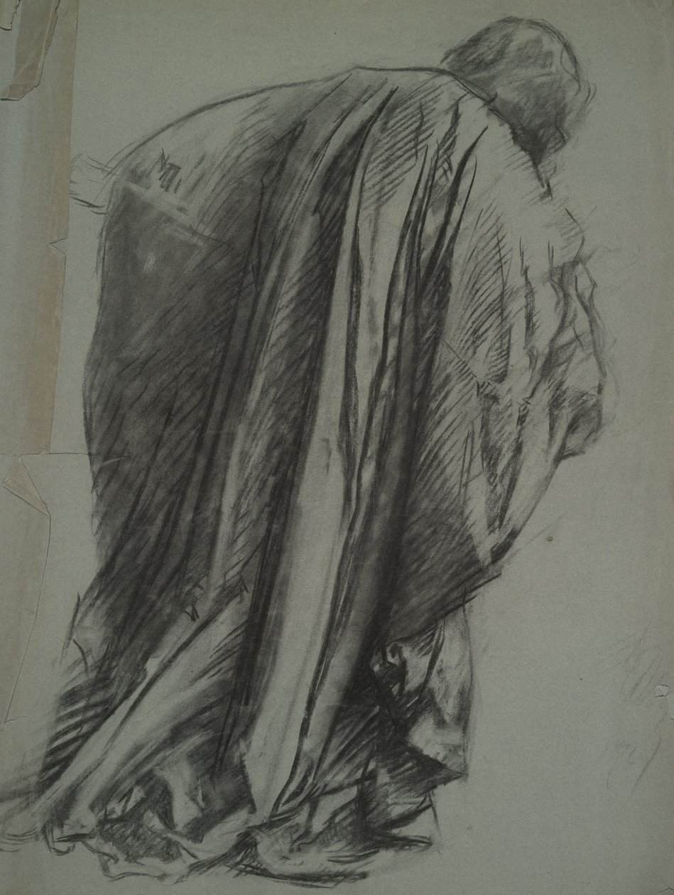 Figure study for Galahad by Edwin Austin Abbey