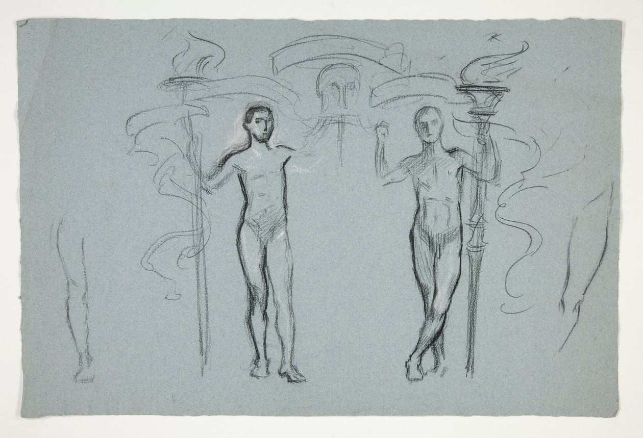 Study of Two Flamebearers by Edwin Austin Abbey