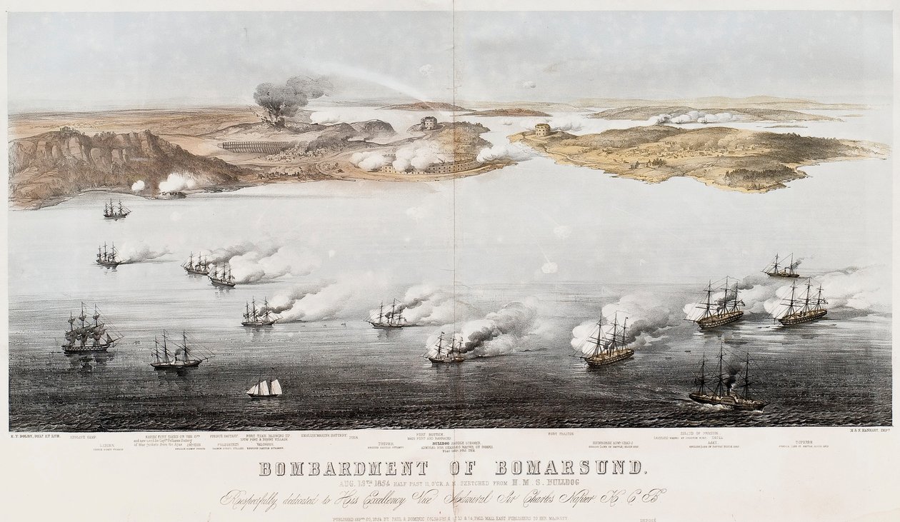 Bombardment of Bomarsund by Edwin Thomas Dolby