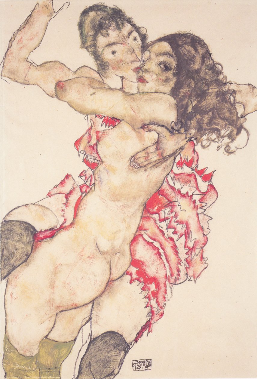 Two Friends by Egon Schiele