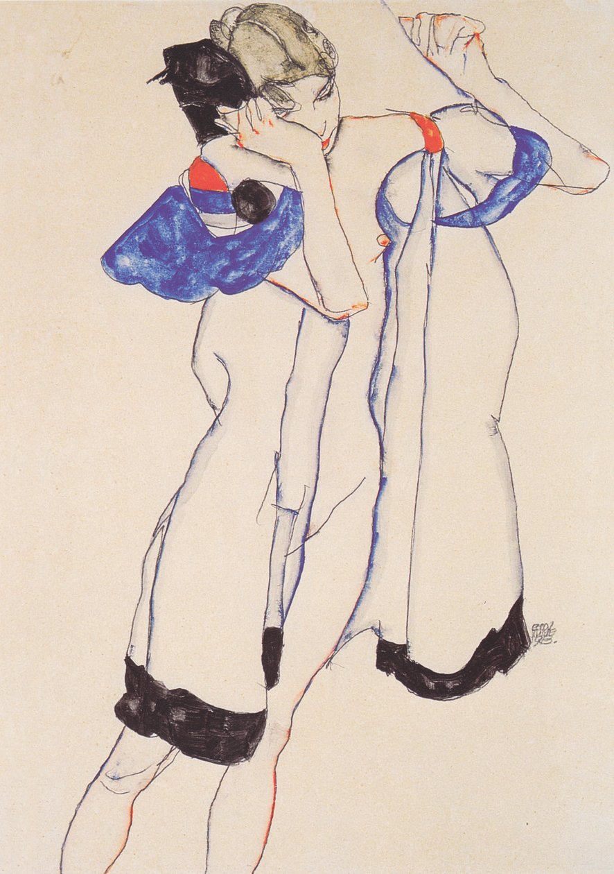 Woman in a Morning Robe by Egon Schiele