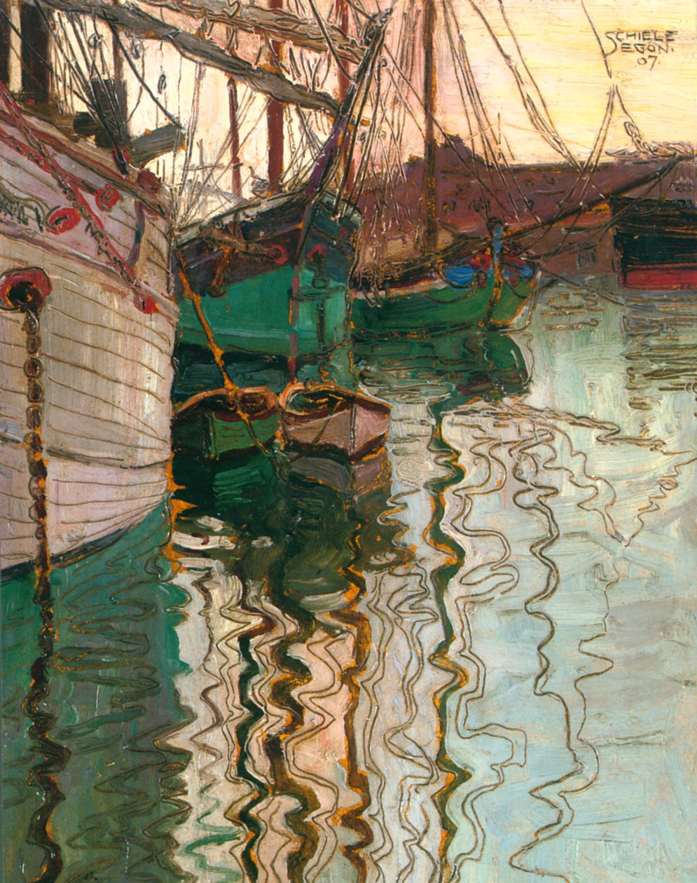 Port of Trieste by Egon Schiele