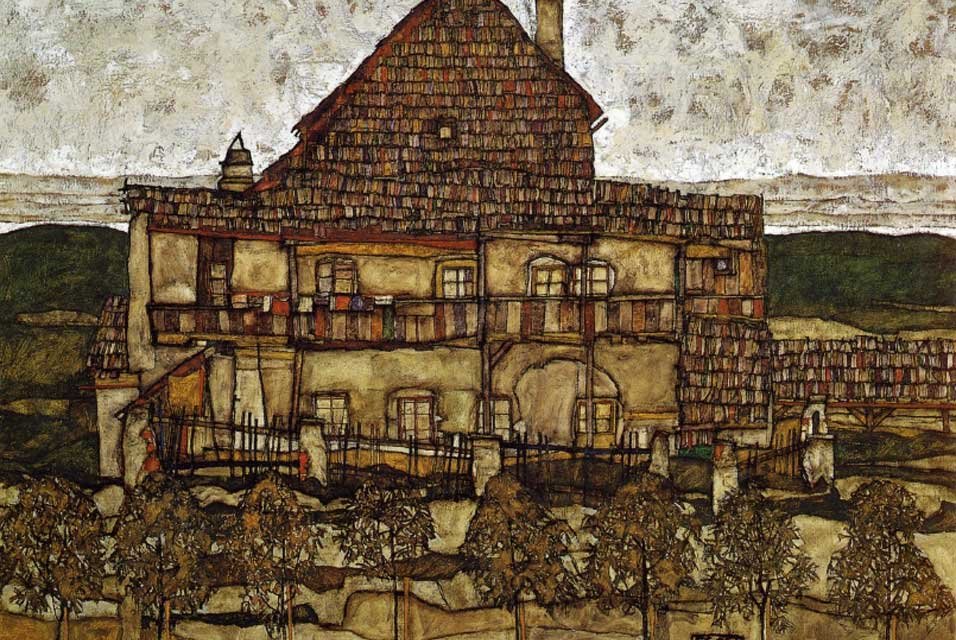 House with Shingles by Egon Schiele