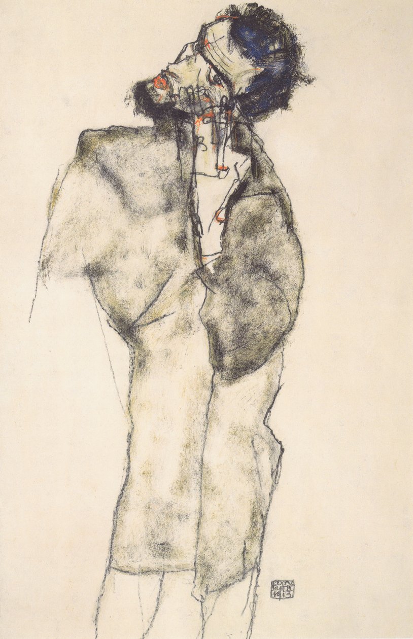 Self-Portrait as Ascetic by Egon Schiele