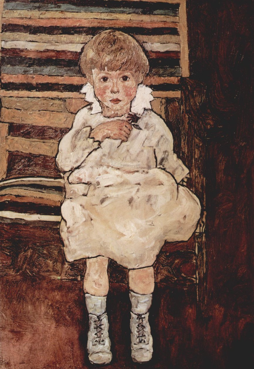 Sitting Child by Egon Schiele