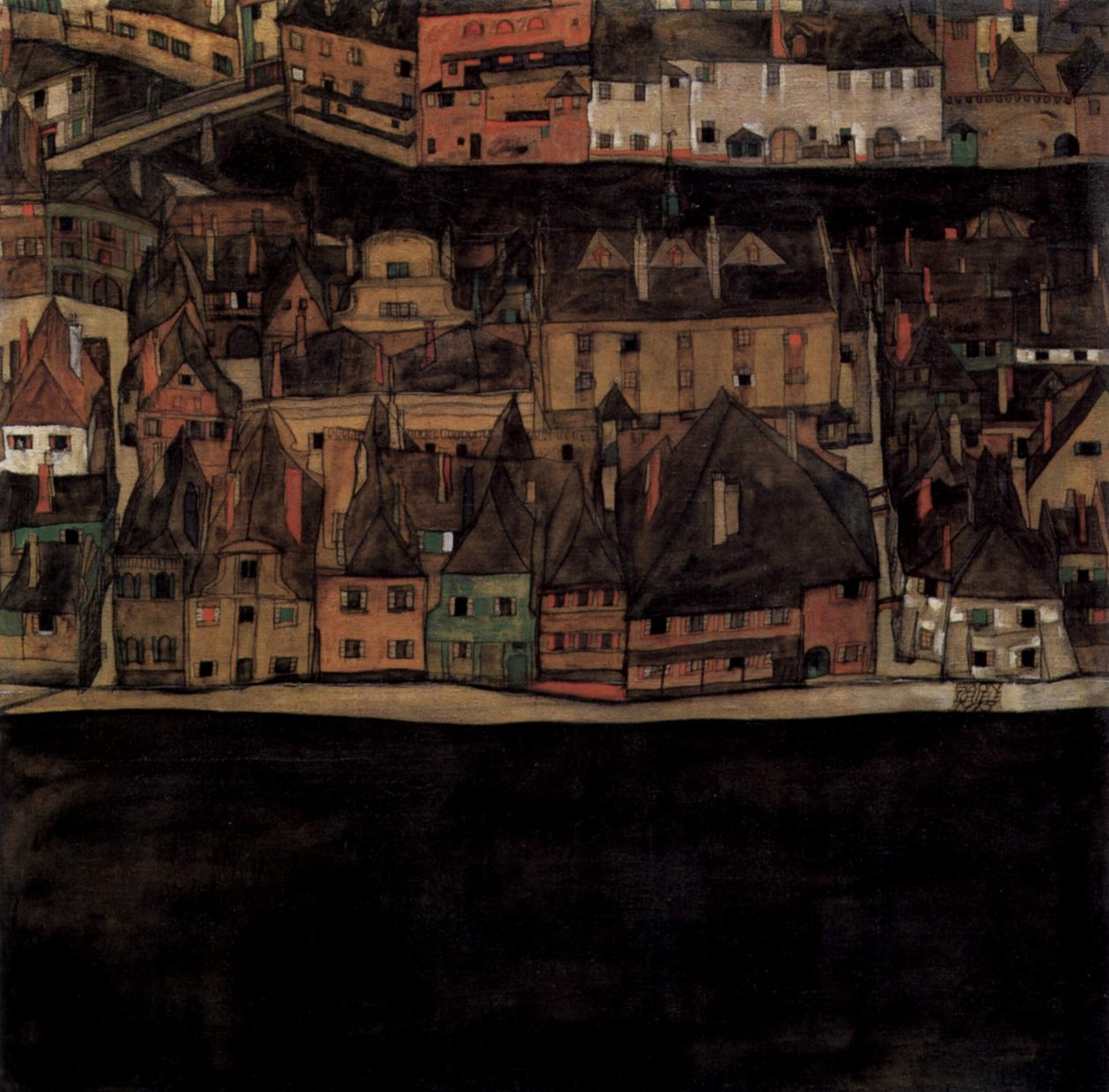 Small Town by Egon Schiele