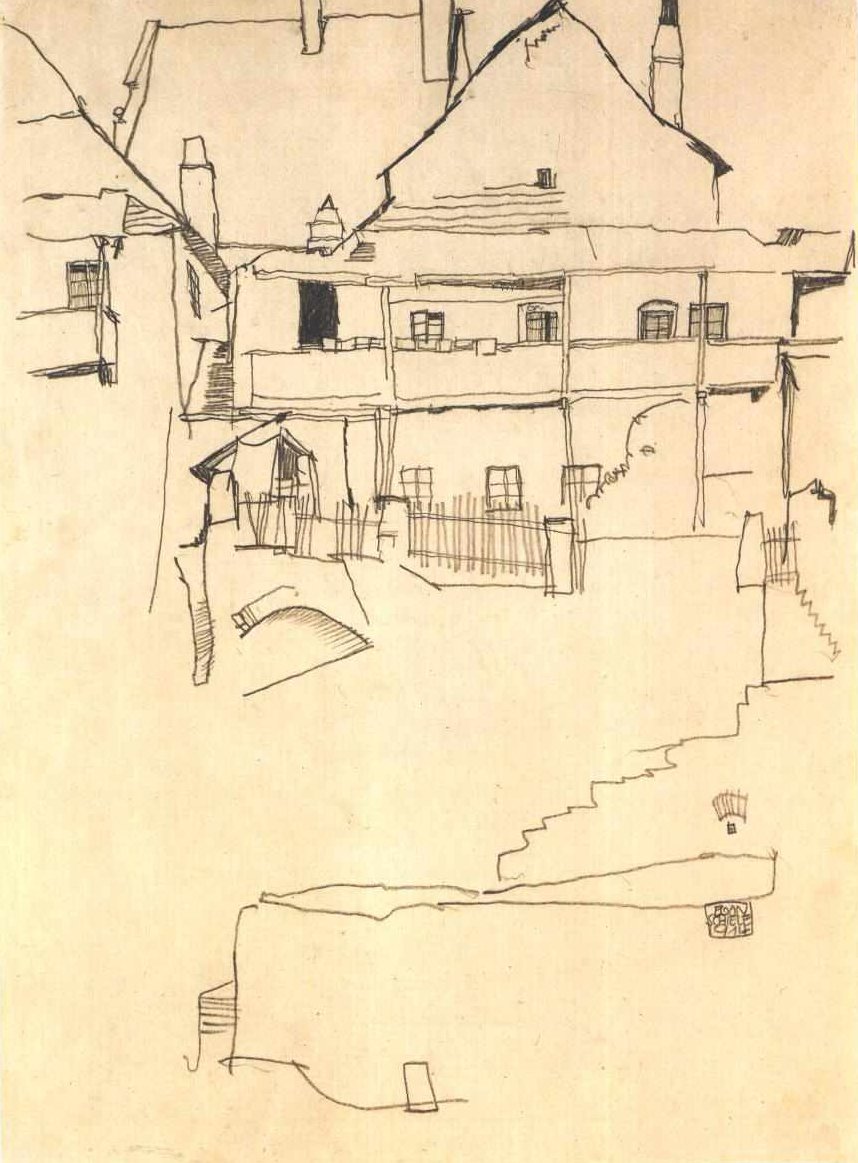 Study for the Painting House with Shingle Roof by Egon Schiele