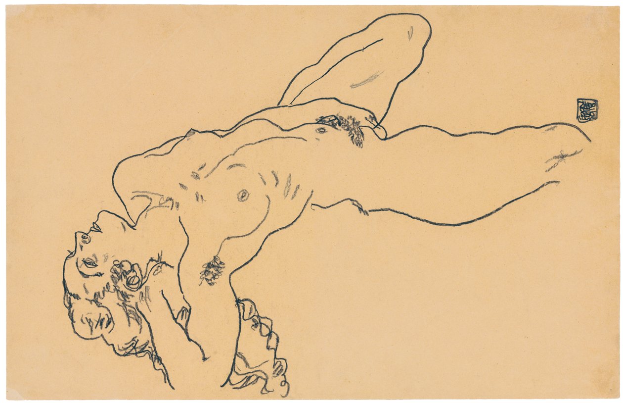 Reclining Nude by Egon Schiele