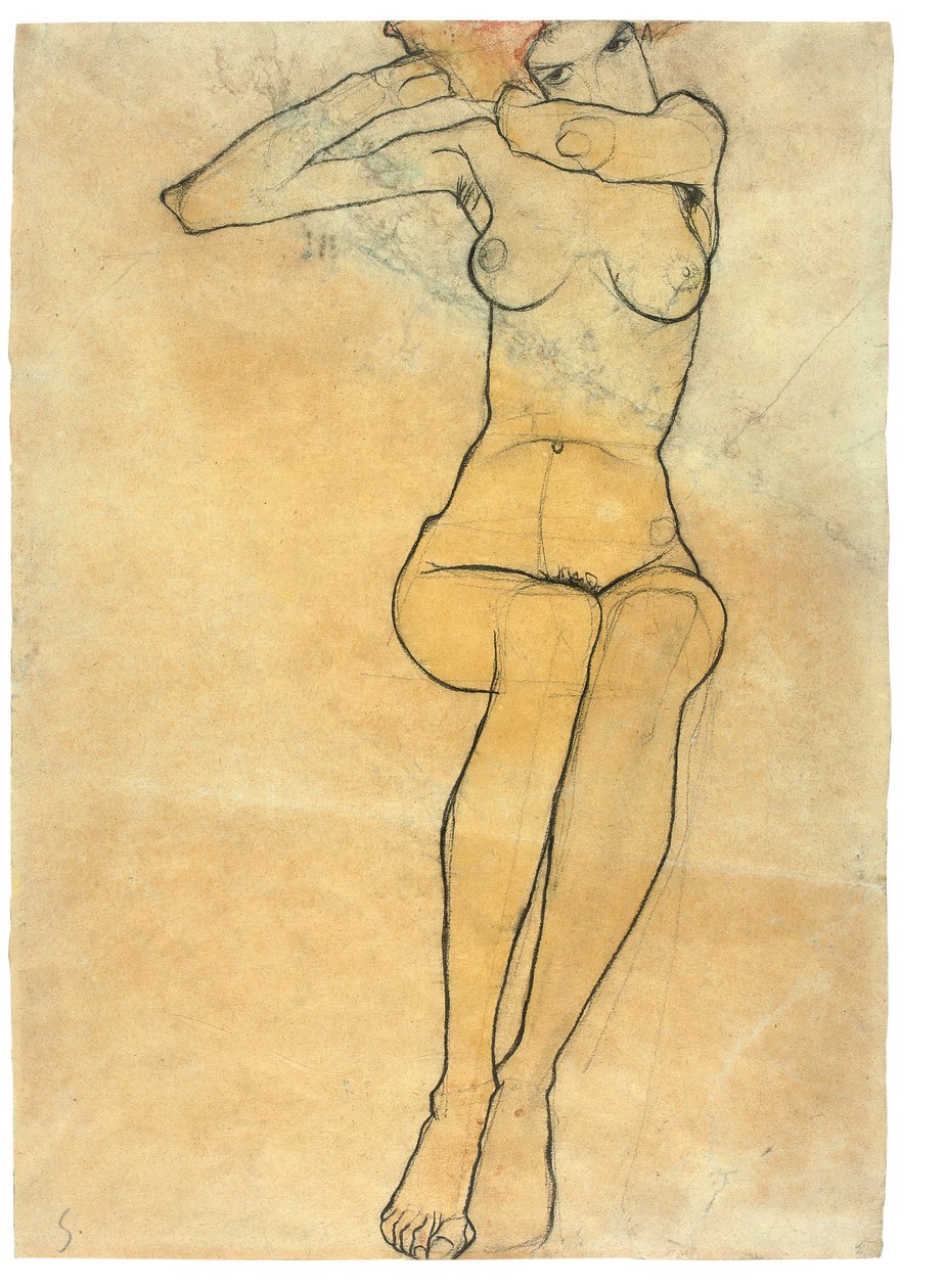 Seated Nude, 1910 by Egon Schiele