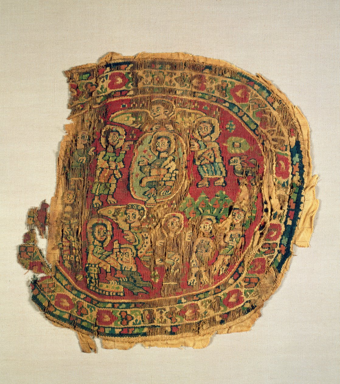Carpet depicting figures of saints, Egyptian, Coptic period by Egyptian