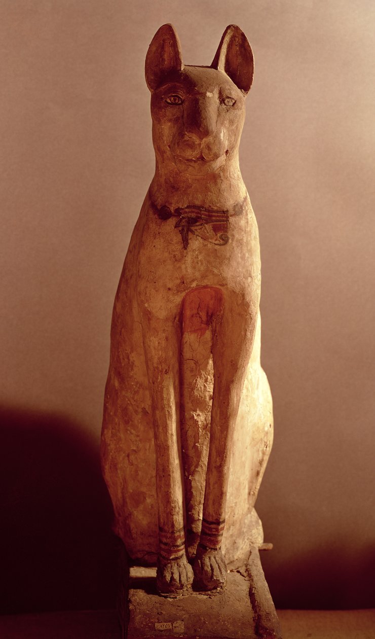 Coffin of a Cat Protected by the Goddess Bastet by Egyptian