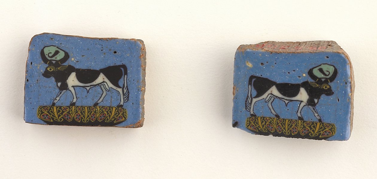 Mosaic Plaques of an Apis, or Sacred Bull of Memphis by Egyptian