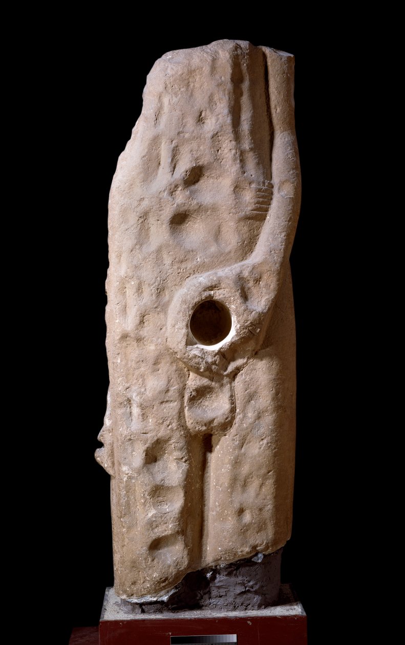 Statue of Min, frontal view by Egyptian