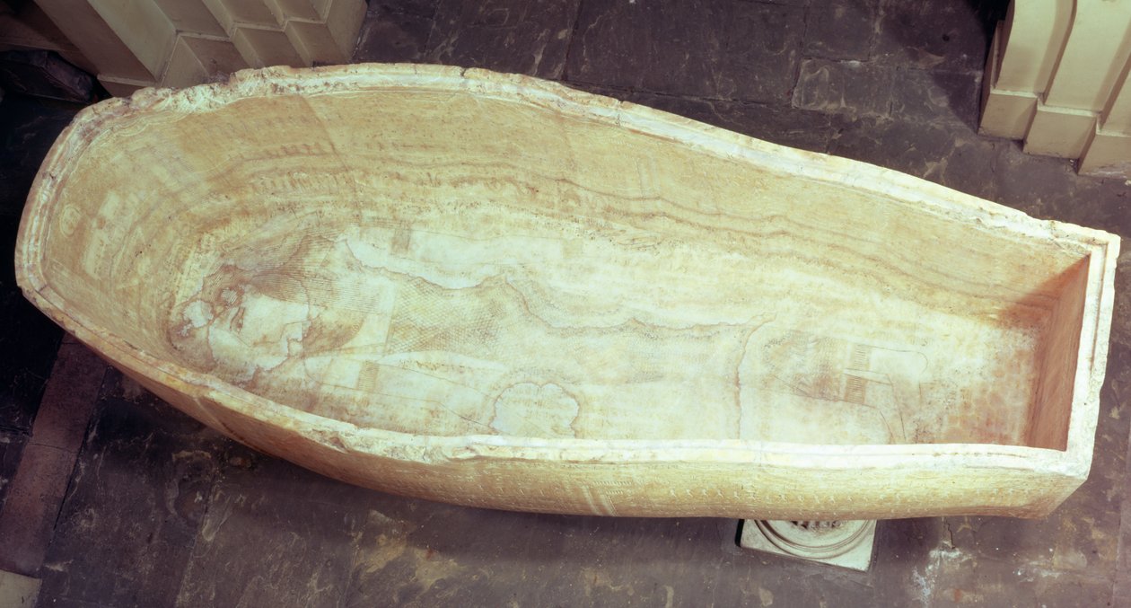 The sarcophagus of Seti I, viewed from above by Egyptian 19th Dynasty