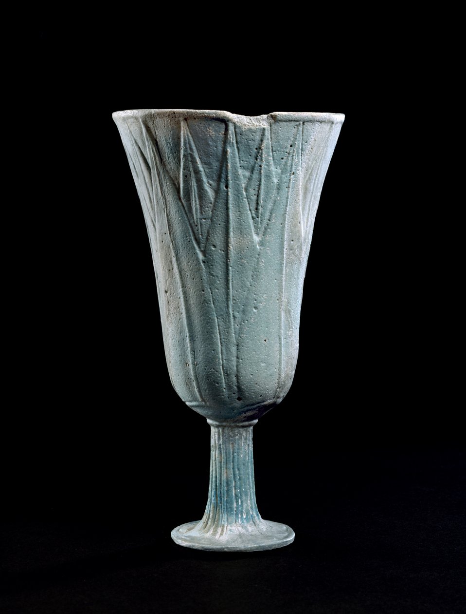 Faience Chalice in the Form of a Lotus Flower by Egyptian 22nd Dynasty