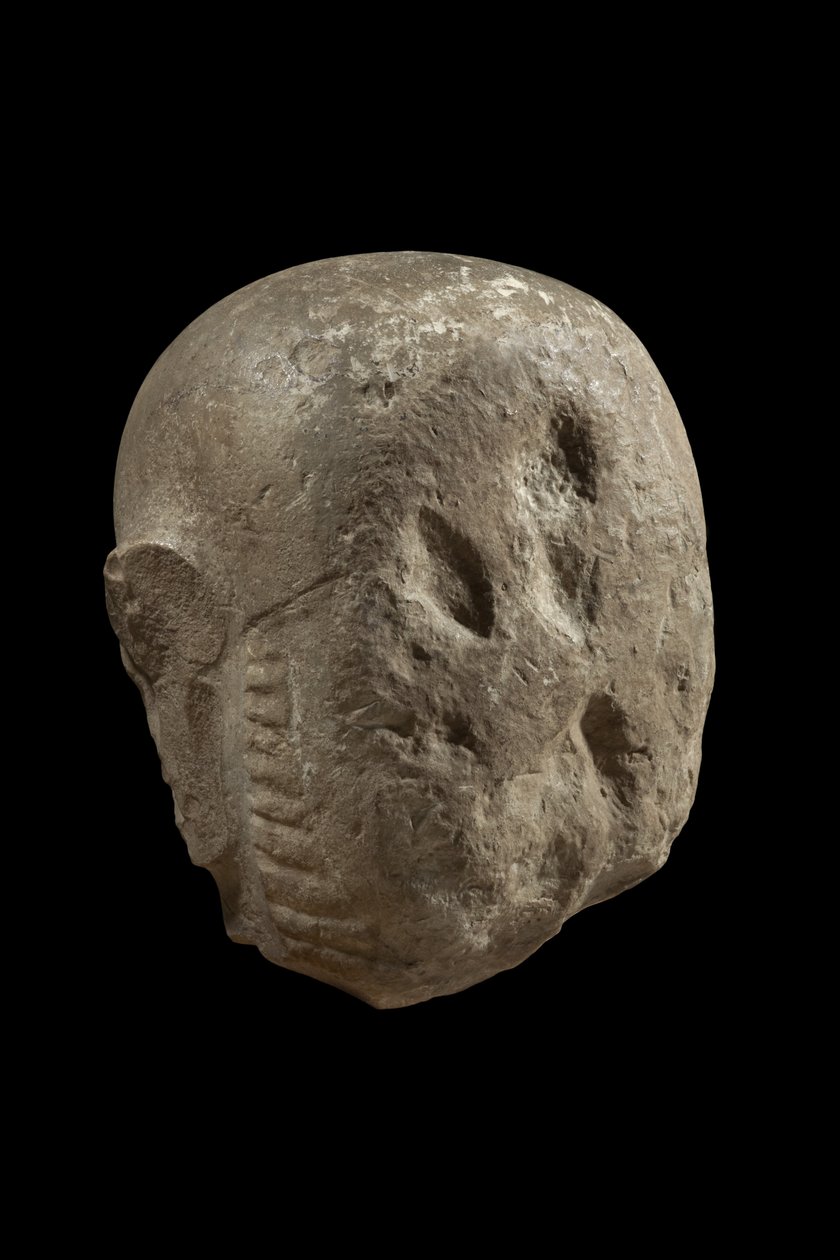 Head of Statue of God Min by Egyptian