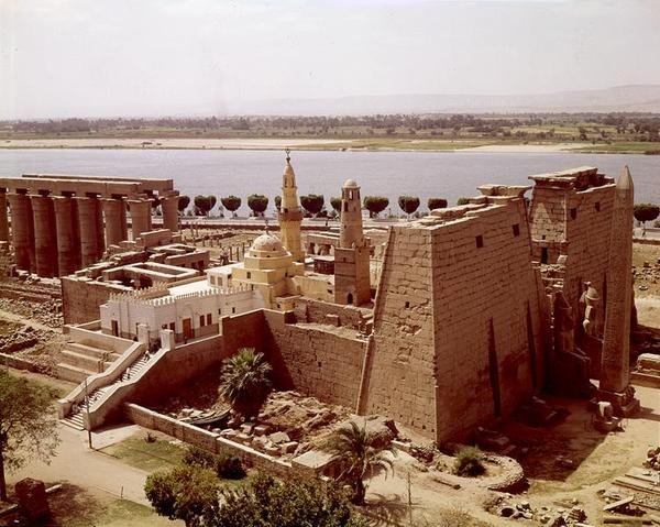 Aerial View of the Temple by Egyptian 19th Dynasty