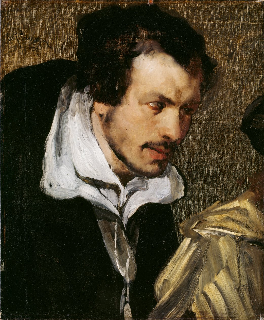 Didrik Slagheck (Portrait Study for Christian II Signing the Death Warrant of Torben Oxe) by Hjalmer Eilif Emanuel Peterssen